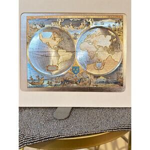 Dufex Foil World Map Print “Nova Totius Terrarum Orbis” – F.J. Warren England